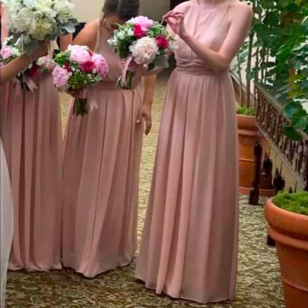 Blush bridesmaids dress size 8